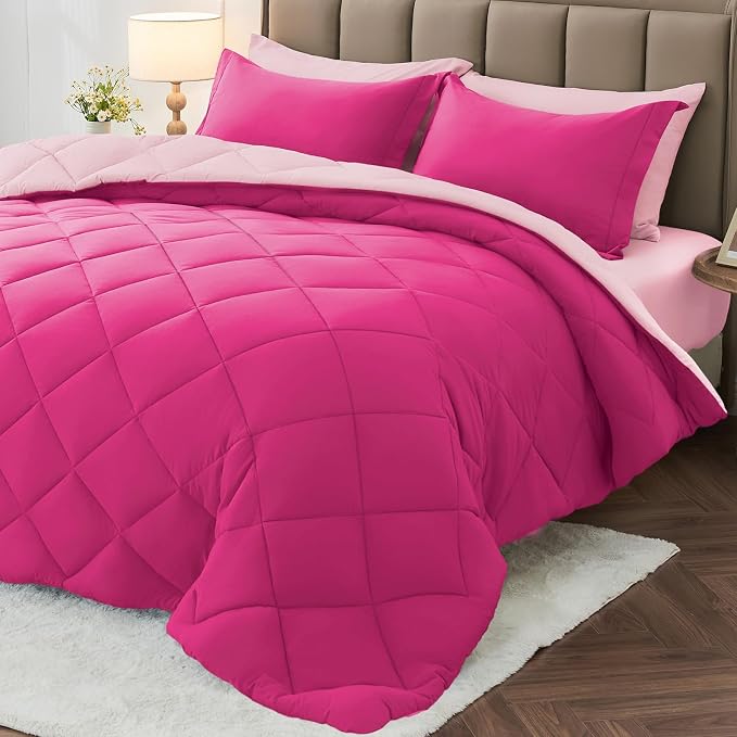 MUXHOMO 7 Pieces Oversized King Comforter Set, Reversible Bed in a Bag by MUXHOMO