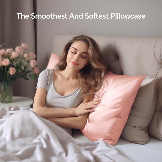 INFIIXSO Silk Pillow Cases 2 Pack Standard Size, Ultra Smooth & Soft Mulberry - Image 9