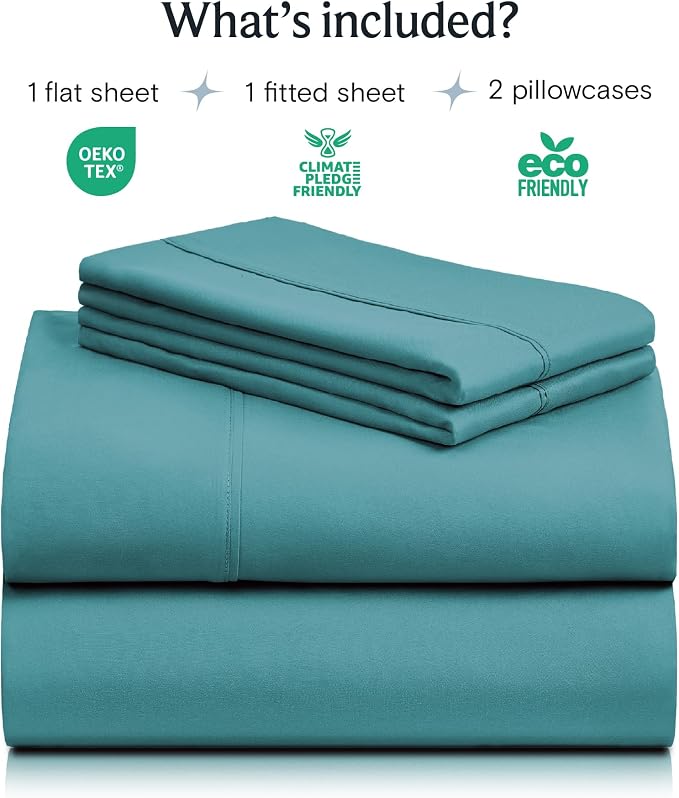 LuxClub 4 PC Full Sheet Set, Breathable Luxury Bed Sheets, Deep Pockets 18" - Image 2