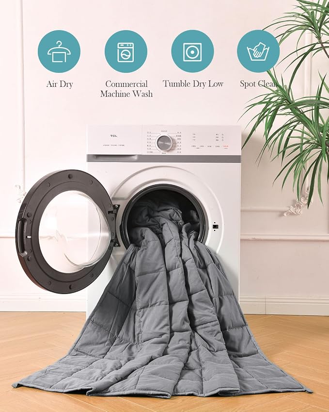Topblan Weighted Blanket Queen Size 15lbs, Soft Cooling Weighted Blanket - Image 7
