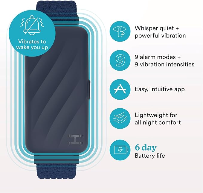 Homedics WakeBand Silent Vibrating Alarm Wristband, Ultra-Light Comfortable - Image 5