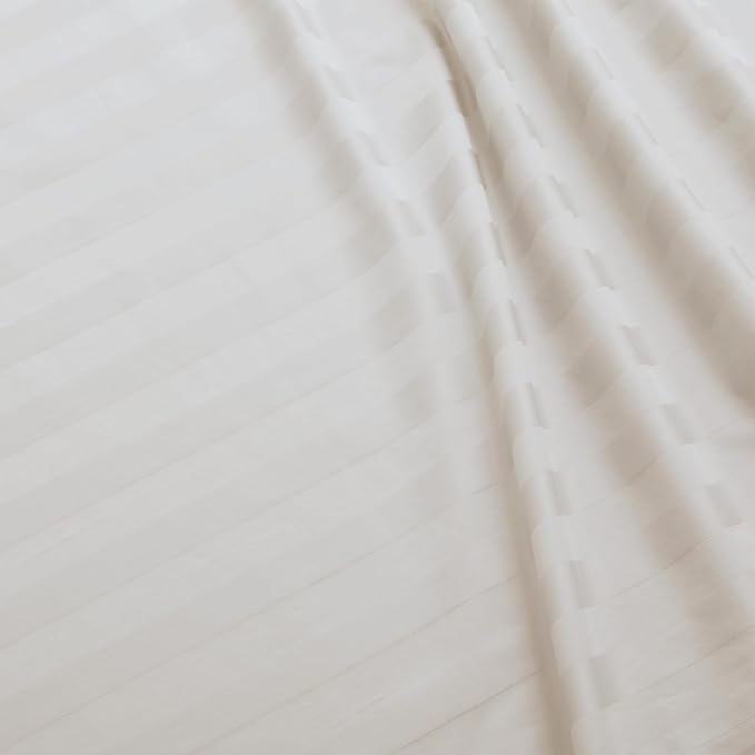 Flat Sheet Only Full Size, 400 TC 100% Egyptian Cotton Flat Sheet Striped - Image 3