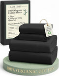 Lane Linen 100% Organic Cotton California King Sheets Set, 4-Piece Pure Organic by LaneLinen