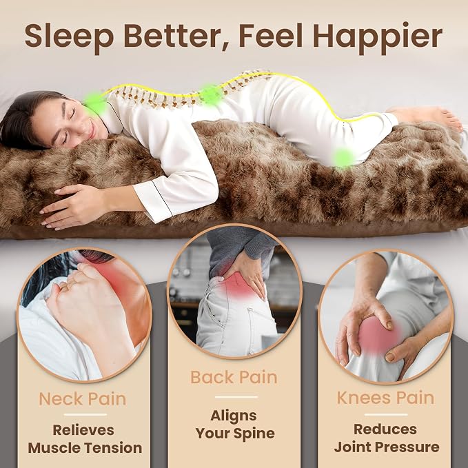 ZonLi Fluffy Body Pillow for Adults, Fuzzy Faux Fur Body Pillow - Image 4
