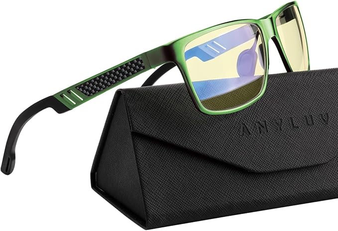 ANYLUV Blue Light Blocking Glasses Men Computer Gaming Glasses Lightweight by ANYLUV