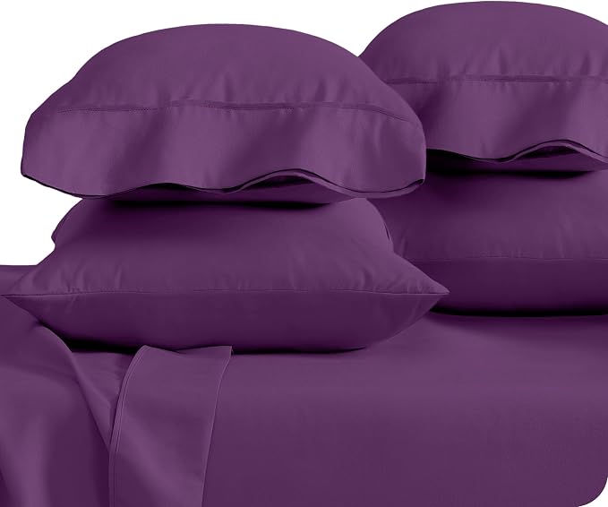 Bare Home Microfiber Plum King Pillowcases by BareHome