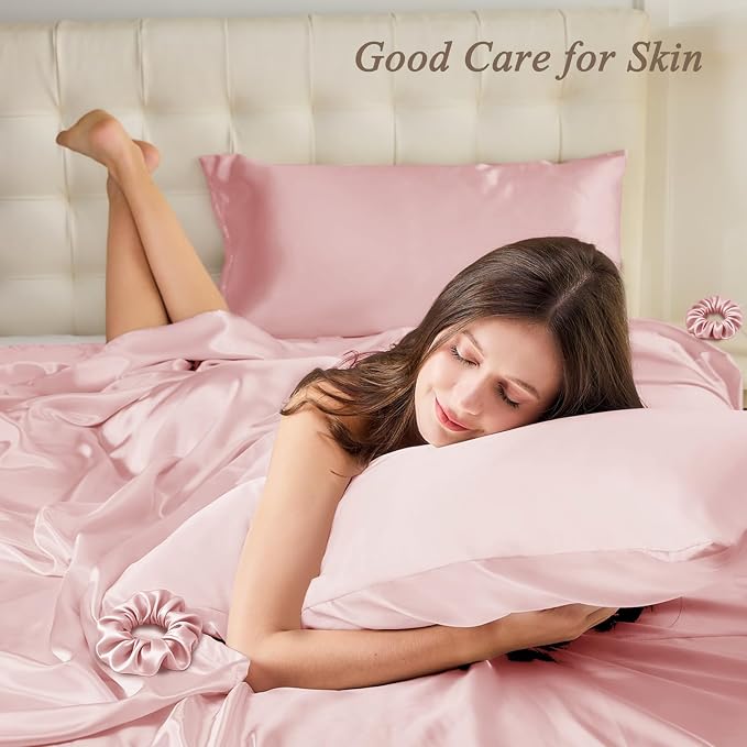 Standard Satin Pillowcase for Hair 2pc, Similar to Silk Pillow Cases, Easier - Image 2