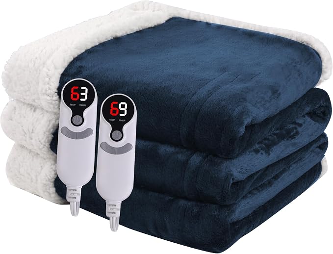 Heated Blanket Electric Blanket Queen Size 84''x90'' by Minervada