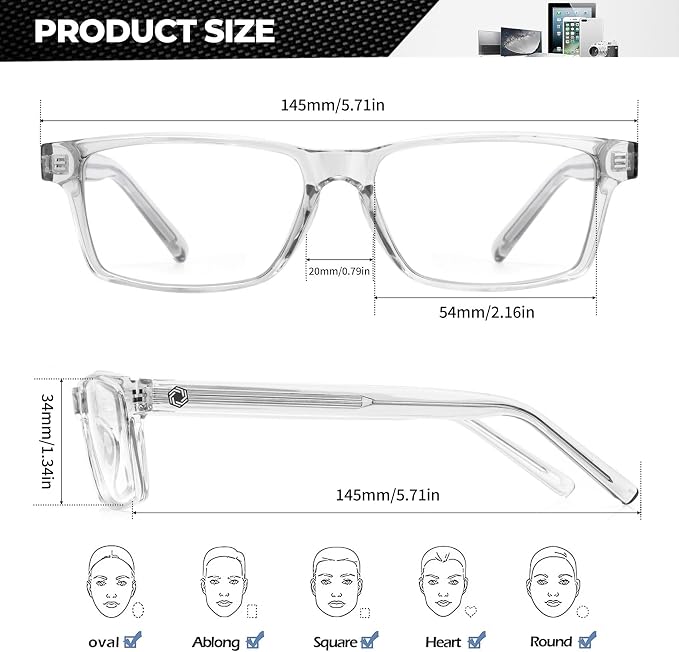 ANYLUV Blue Light Glasses Men Woman, Eye Strain Relief Eye Protection - Image 4