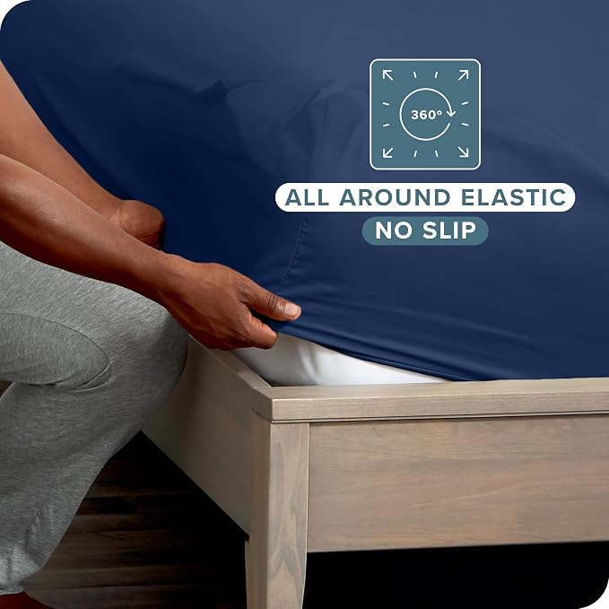 Bare Home 2-Pack Fitted Bottom Sheets Twin - Image 3