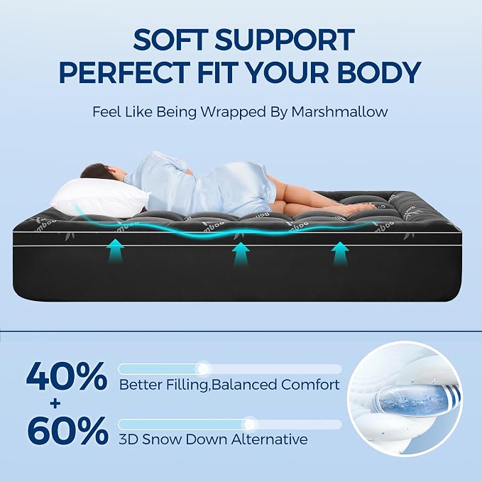 Mattress Topper Queen Size, Cooling Extra Thick Breathable Viscose Made from - Image 4