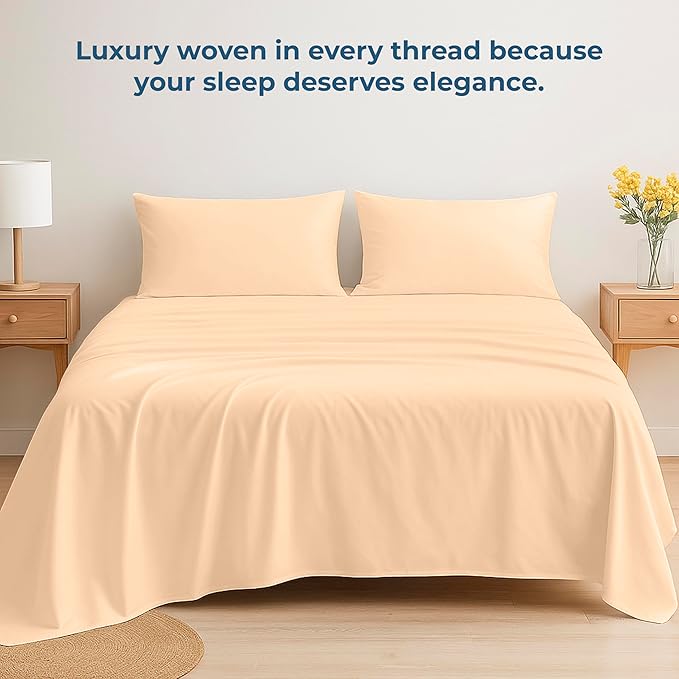 Royale Linens 100% Organic Cotton Twin Flat Sheet Only - Image 6