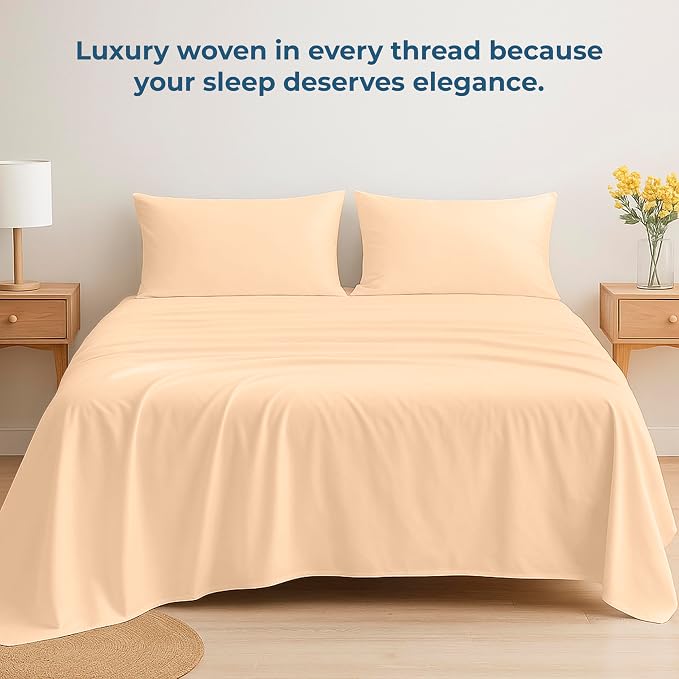 Royale Linens 100% Organic Cotton Twin XL Flat Sheet Only - Image 6