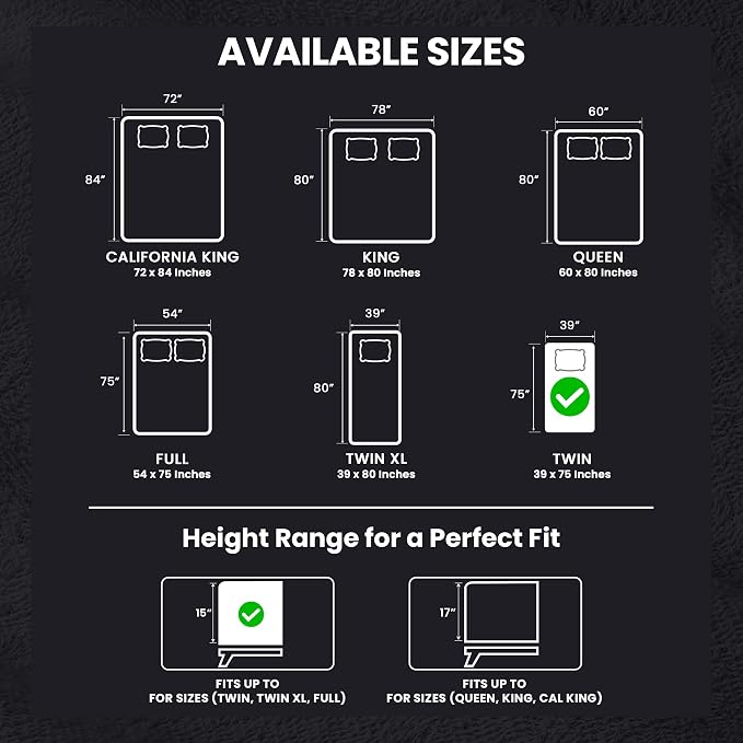 Twin Size Mattress Protector Waterproof, Premium 200 GSM Terry Mattress Cover - Image 3