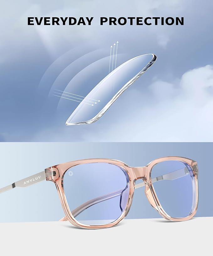 ANYLUV Blue Light Glasses for Men, Lightweight Computer Gaming Glasses - Image 4