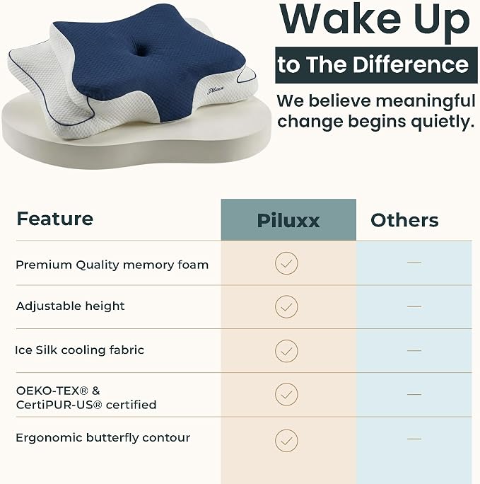 Cervical Neck Pillow for Sleeping – Cooling Memory Foam Cervical Pillow for - Image 7