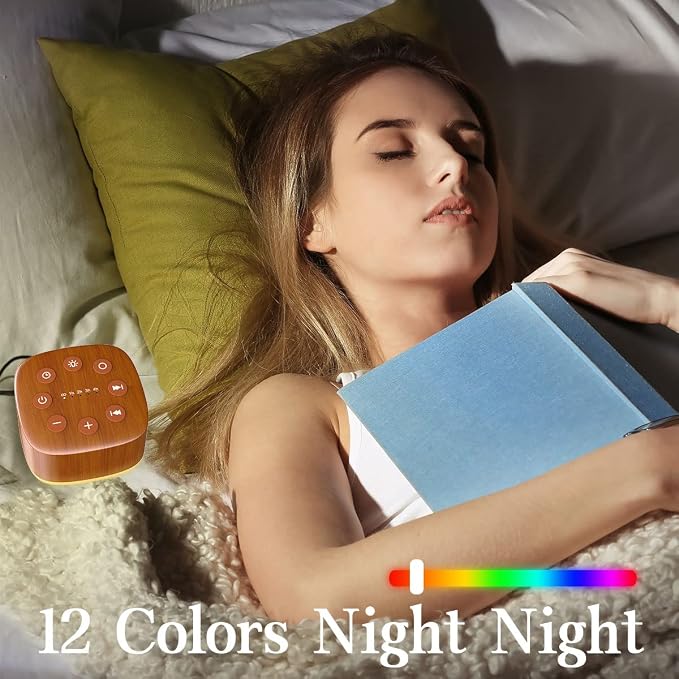 Meditation White Noise Machine Sound Machine 30 Soothing Sounds 12 Night Light - Image 3