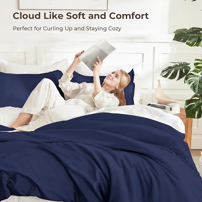 Litanika Twin XL Comforter Set Indigo, 2 Pieces Extra Long Dorm Bedding Sets - Image 2