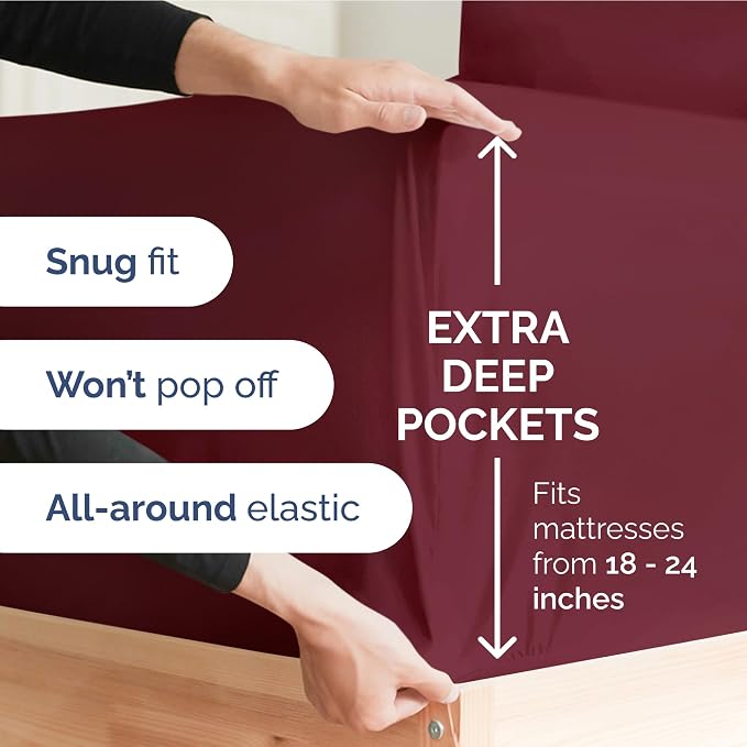 Extra Deep Twin Sheet Set - Image 3