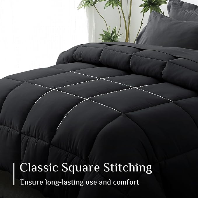 JOLLYVOGUE Full Comforter Set, Ultra-Soft Bed in a Bag Full Size 7 Pieces - Image 5