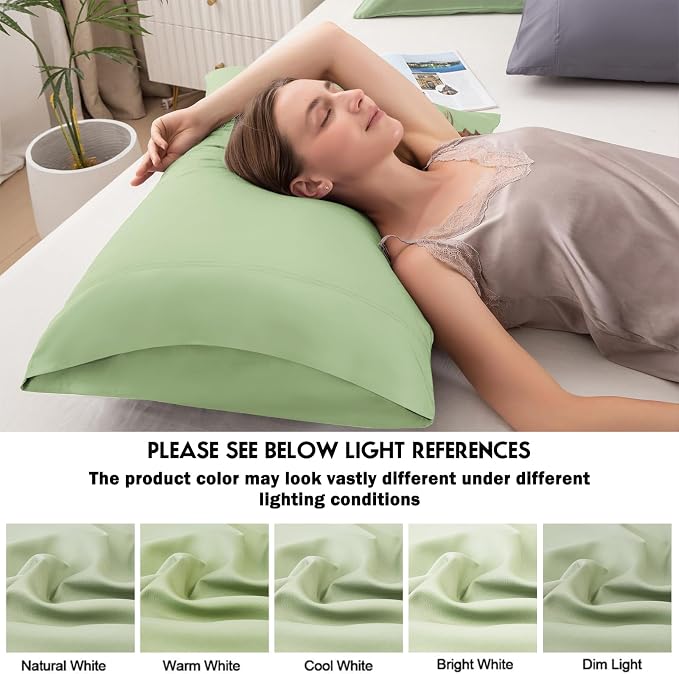 Pillowcases Standard Size 2 Pack, Cooling Viscose Pillow Cases - Image 6