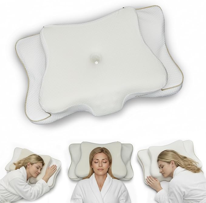 Ergonomic Cervical Neck Pillow for Sleeping – Cooling Memory Foam Cervical by Unknown