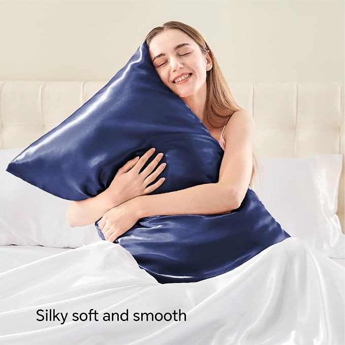 BEDELITE Satin Pillowcase with Zipper, Super Soft and Cooling Similar to Silk - Image 2