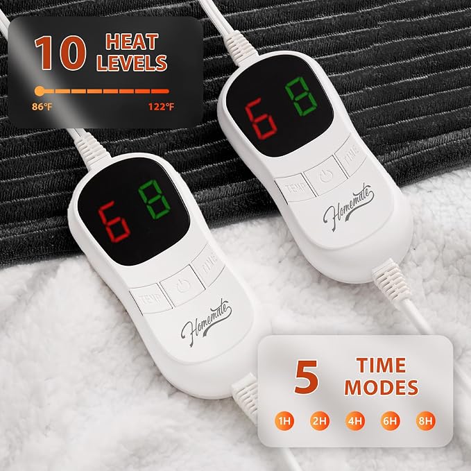 Homemate Electric Heated Blanket Queen Size - Image 3