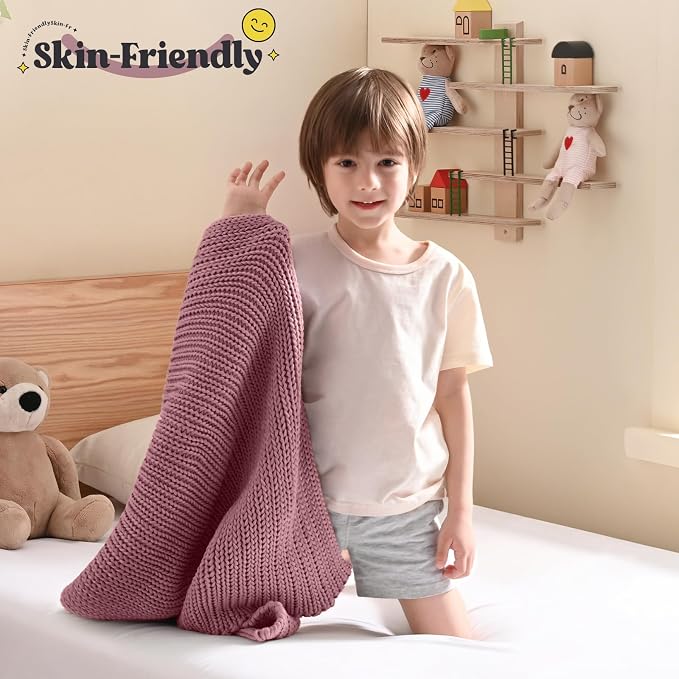 Guohaoi Knitted Weighted Lap Pad No Beads Cooling Weighted Blanket Kids - Image 2