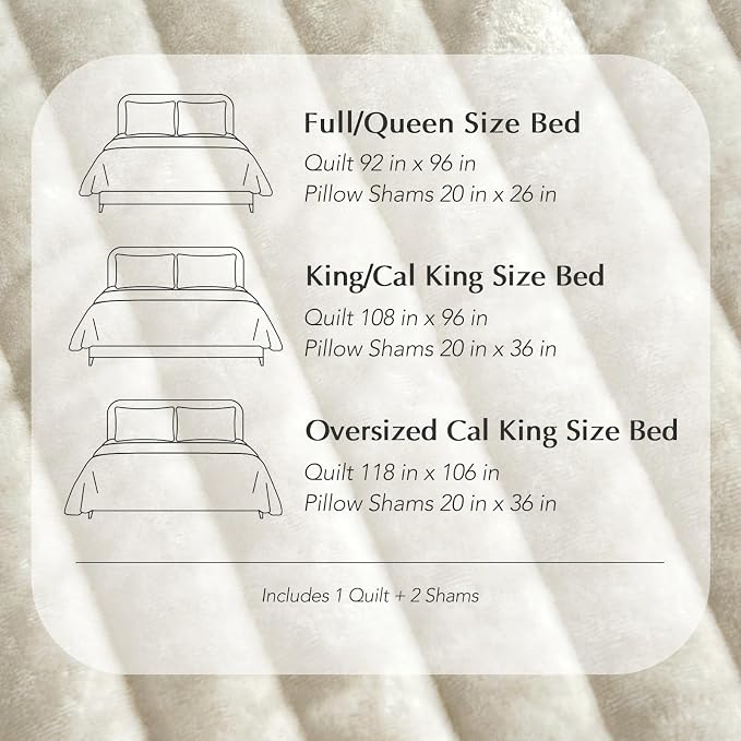 EVERGRACE Velvet Quilt Set California King 118'' x 106'', Luxurious Soft - Image 9