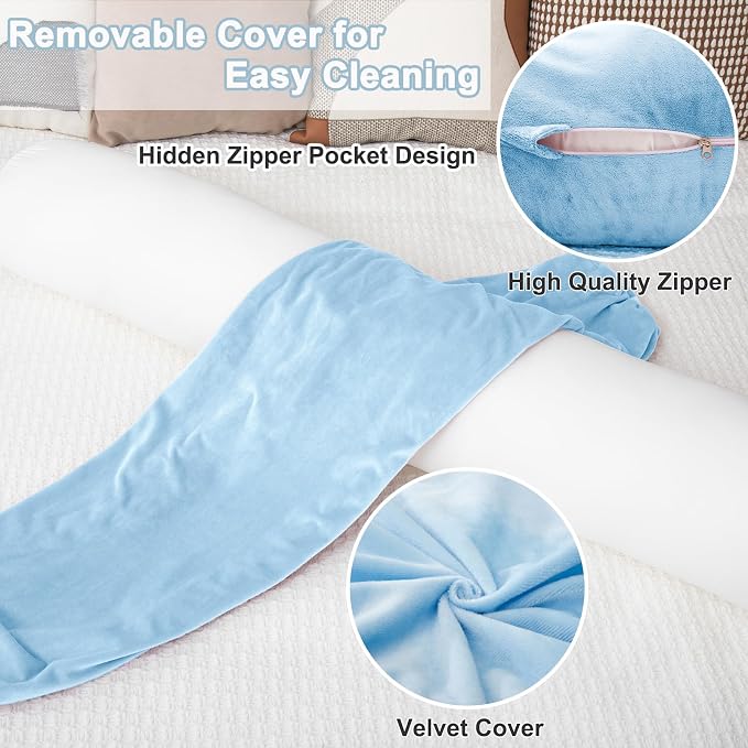 1 MIDDLE ONE Bolster Pillow for Bed, Long Round Body Pillow for Adults - Image 3