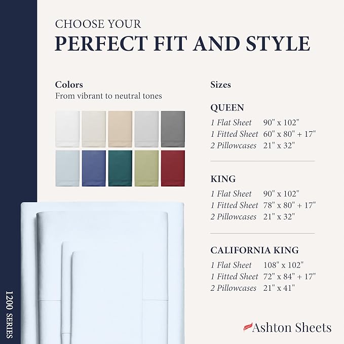 100% Egyptian Cotton Sheets California King Size - Image 8