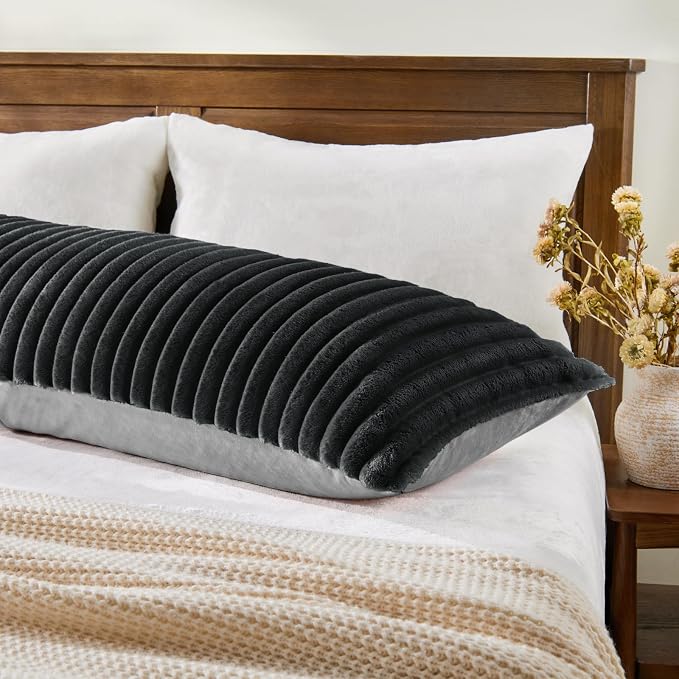 BEDELITE Fluffy Faux Fur Body Pillow Cover - Image 2
