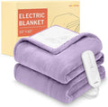 HOMLYNS LuxeHeat Heated Blanket Electric Blanket, Soft Flannel Sherpa Heated by HOMLYNS