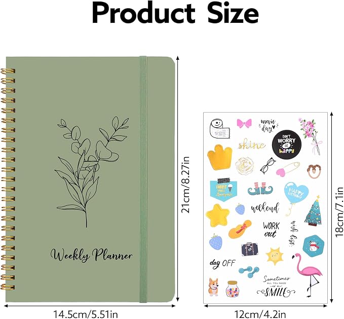Undated Weekly Planner, A5 Weekly To Do List Notebook - Image 3