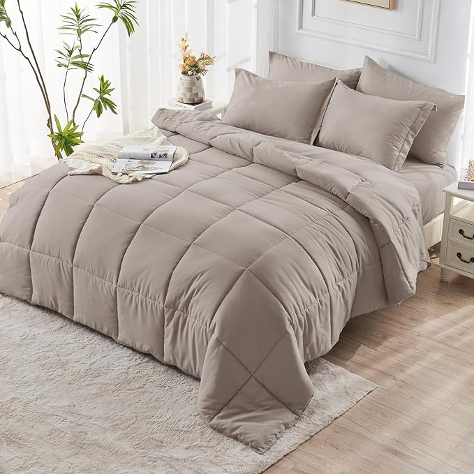 JOLLYVOGUE Twin Comforter Set, Ultra-Soft Bed in a Bag Twin Size 5 Pieces - Image 8