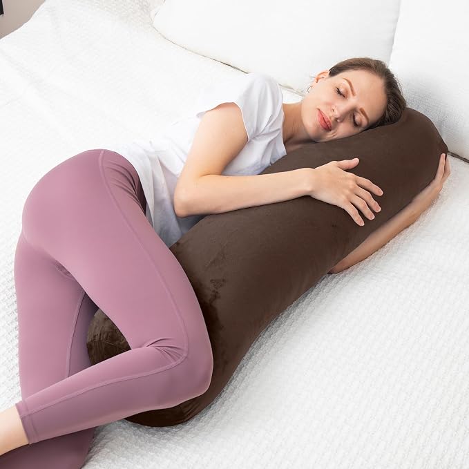 1 MIDDLE ONE Round Body Pillow for Adults, Long Bolster Pillow for Bed - Image 5