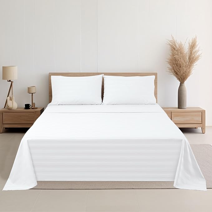 Cotton Full Flat Sheet Only, 600 Thread Count 100% Egyptian Cotton Top Sheet - Image 8