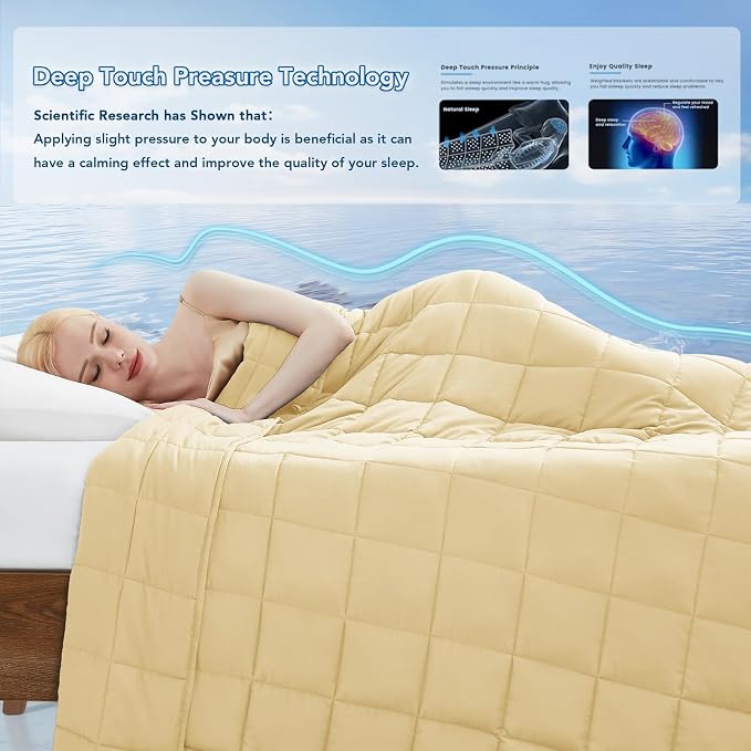 Topcee Weighted Blanket for Adults Twin Size Soft Cooling Heavy Blanket Sleeping - Image 3