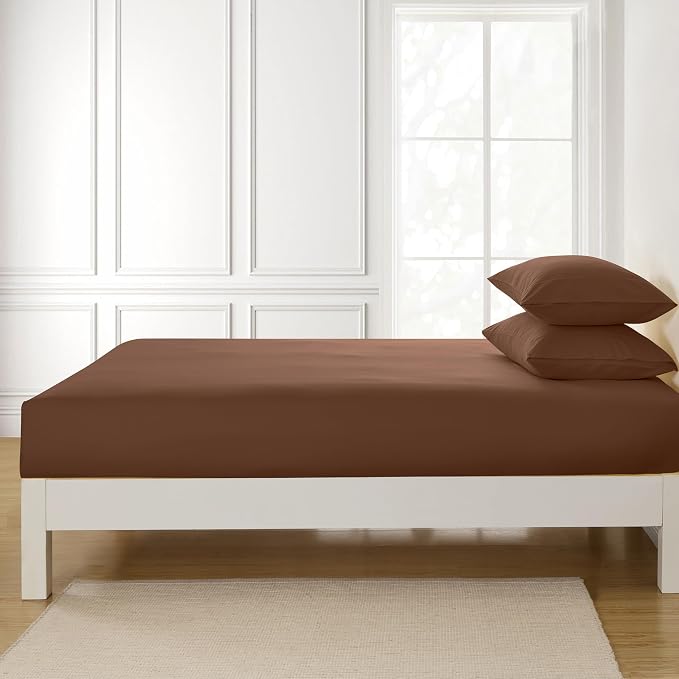 Twin Fitted Sheet Only with Full Elastic & Built in Corner Sheet Straps to - Image 4