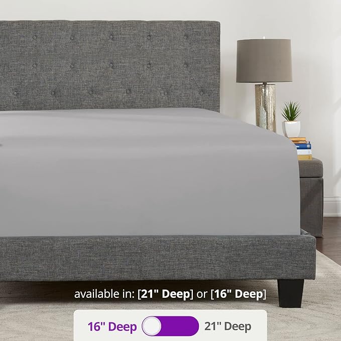 King Fitted Sheet King Size Fitted Sheet Only Deep Pocket – Real 16” Fitted Bed - Image 3