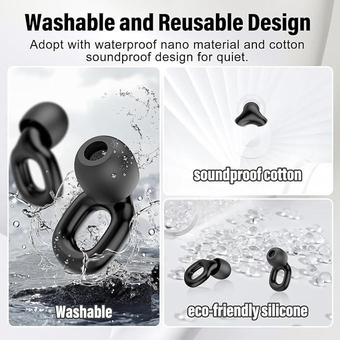 Ear Plugs for Sleeping 35dB Noise Cancelling Silicone Earplugs Single and - Image 5