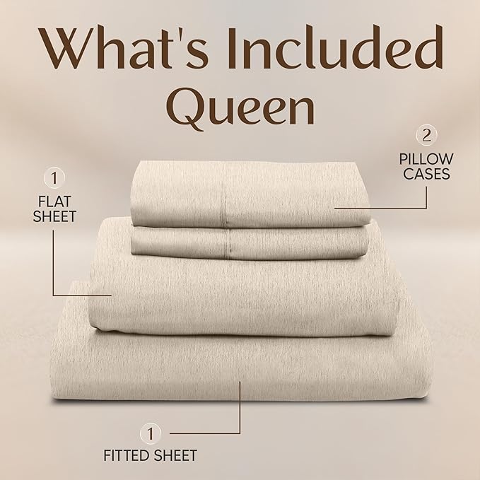 Utopia Bedding Queen Size Sheet Set – 4 Piece Bed Sheets, Soft and Breathable - Image 3