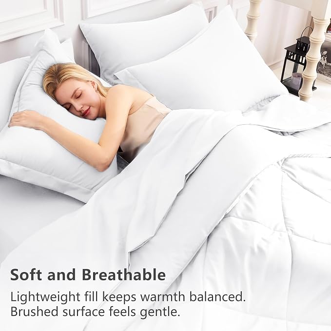 CozyLux Full Size Comforter Sets White - Image 3