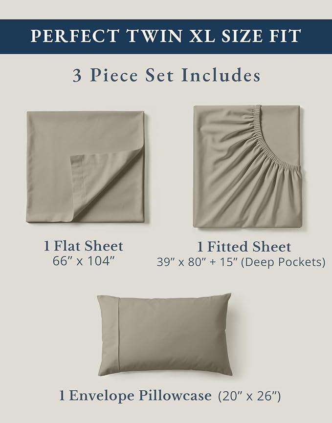 LANE LINEN Twin XL Bed Sheets Set - Image 4