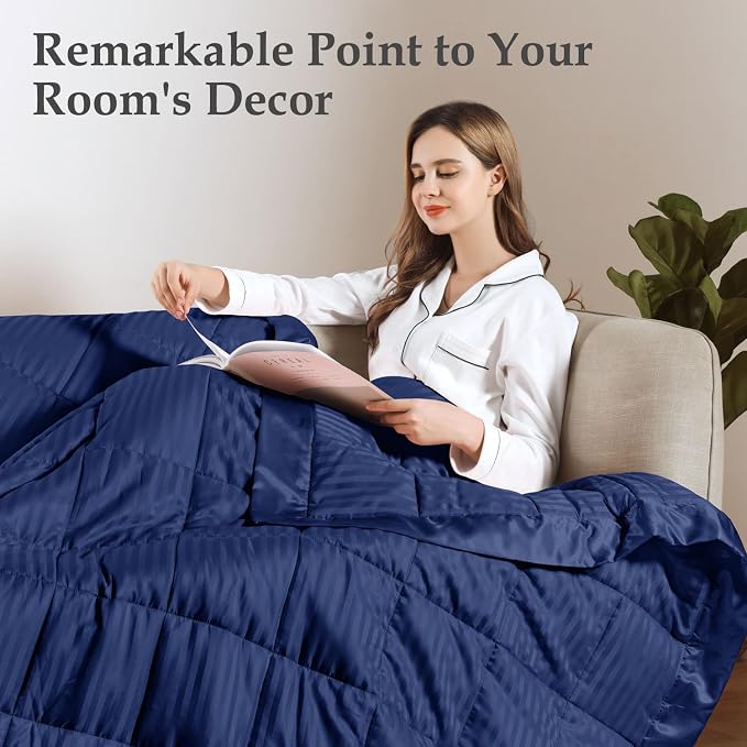 downluxe Weighted Blanket King Size, 18 lb Weighted Blanket - Image 7