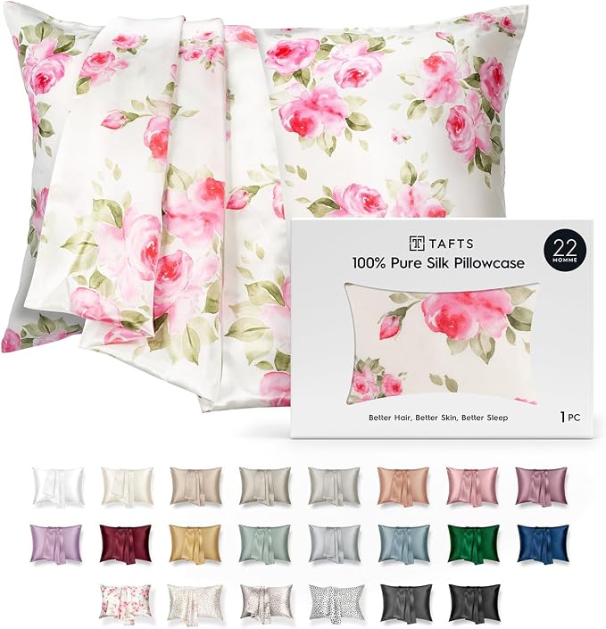 TAFTS 22mm 100% Pure Mulberry 6A Silk Pillowcase by Tafts