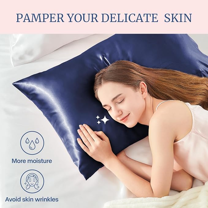 BEDELITE Satin Pillowcase for Hair and Skin, Super Soft and Cooling Similar to - Image 3