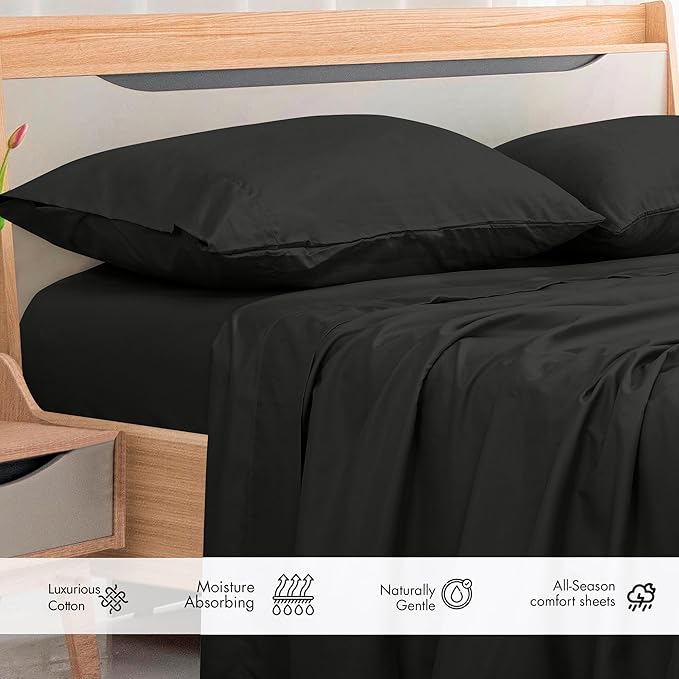 Royale Linens 300 Thread Count 100% Long Staple Combed Cotton Flat Sheet - Image 3