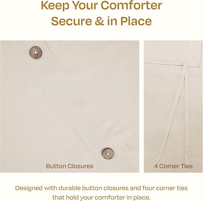 California Design Den King Size Duvet Cover Set, 3 Piece Duvet Cover & Sham Set - Image 6